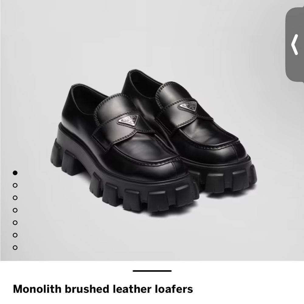 Prada Monolith Leather Loafers
